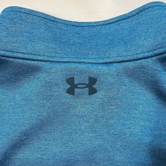 Big & Tall UA ColdGear Fleece 1/4 Zip Loose‎ Fit EUC Sz XXL Blue Pullover Golf - Picture 6 of 10